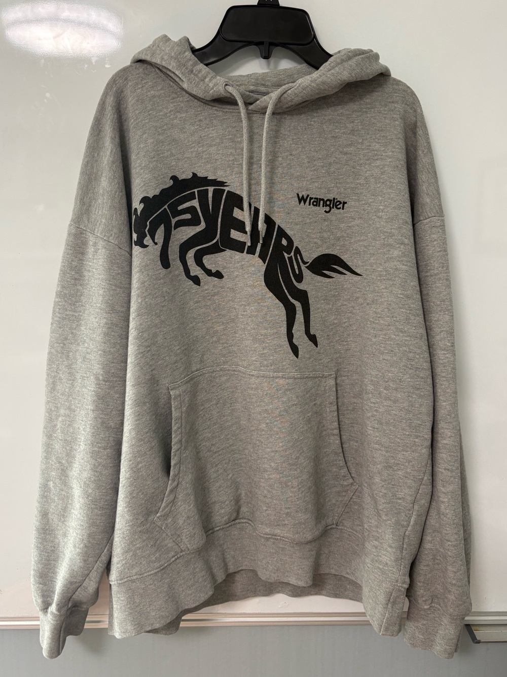 Wrangler 75th Hoodie with Black Horse Graphic *small stain on back